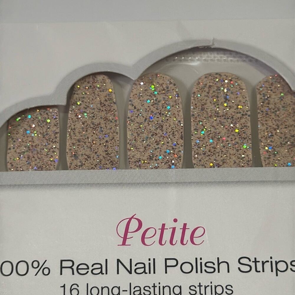 NWT Color Street Retired "Tiny + Shiny" Clear With Pink Glitter Petite